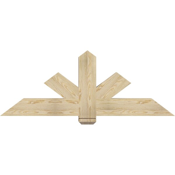 Ekena Millwork Kennewick Rough Sawn Timber Gable Bracket, Douglas Fir, 60"W x 22"H x 4"D x 6"F, 9/12 Pitch GBW060X22X0406KEN00RDF - main